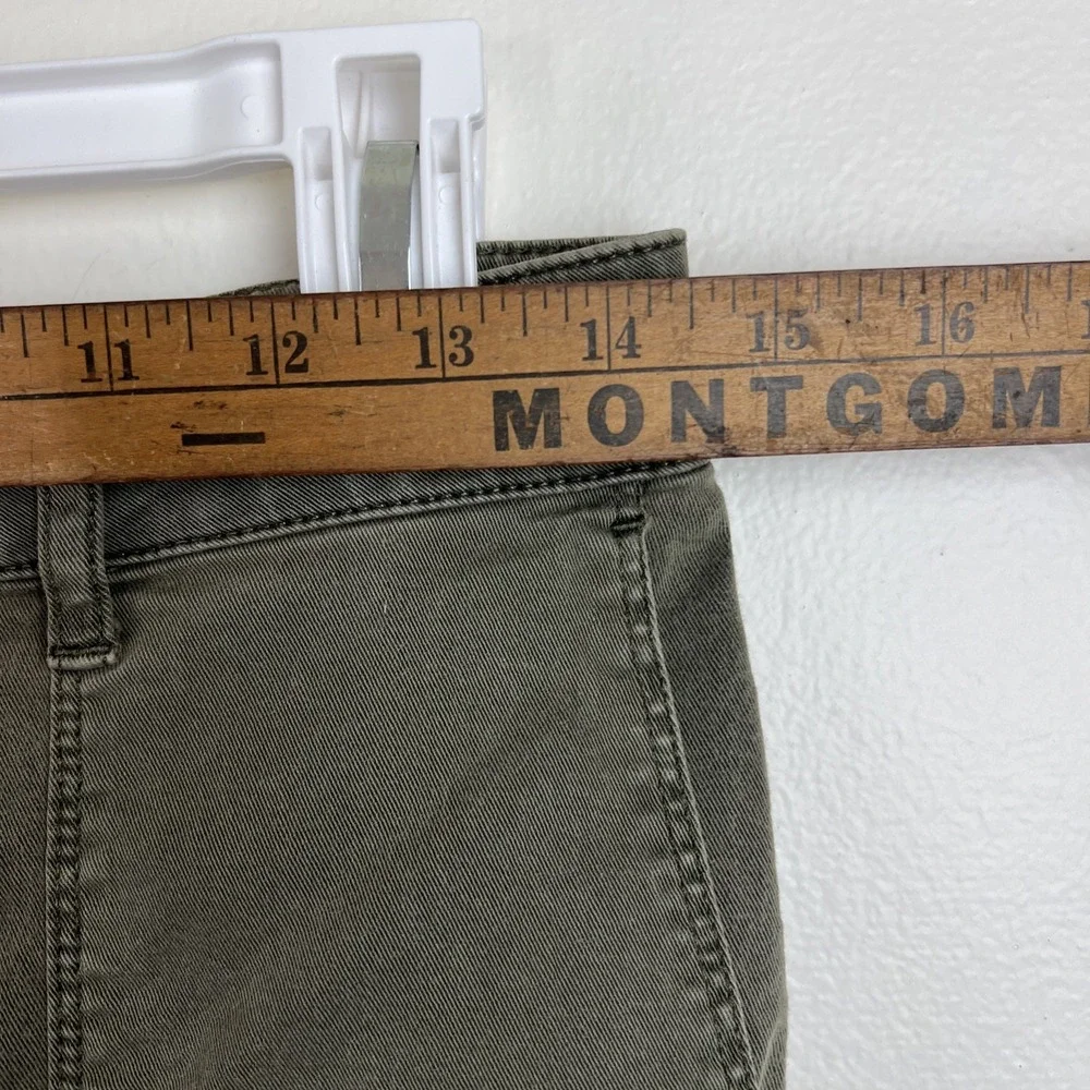 J. Jill Stretch Cargo Pants‎ Ankle Length Olive Green Gorpcore Women's Size 4